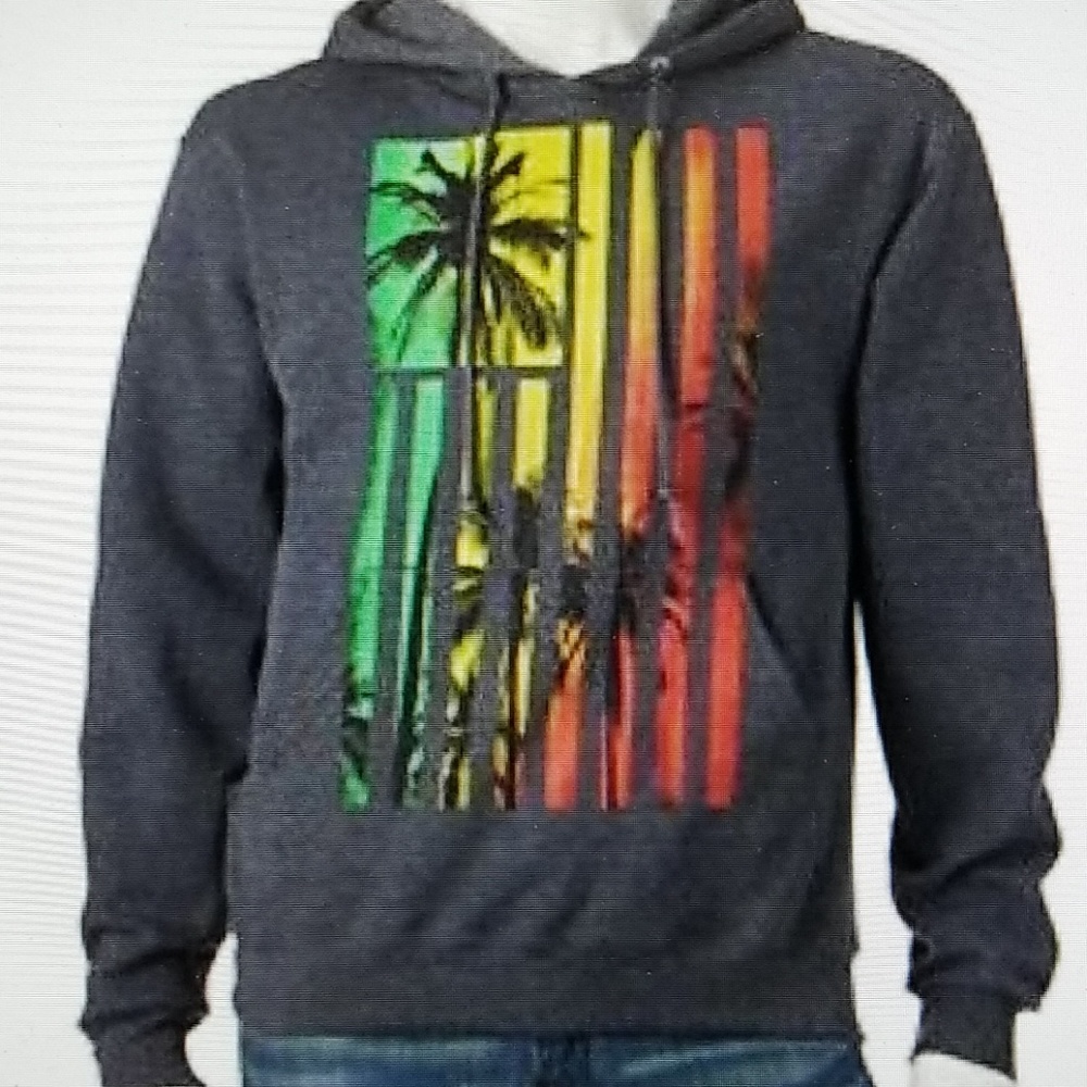 Men Grey Fashion Hoodie Sweatshirt size Medium by